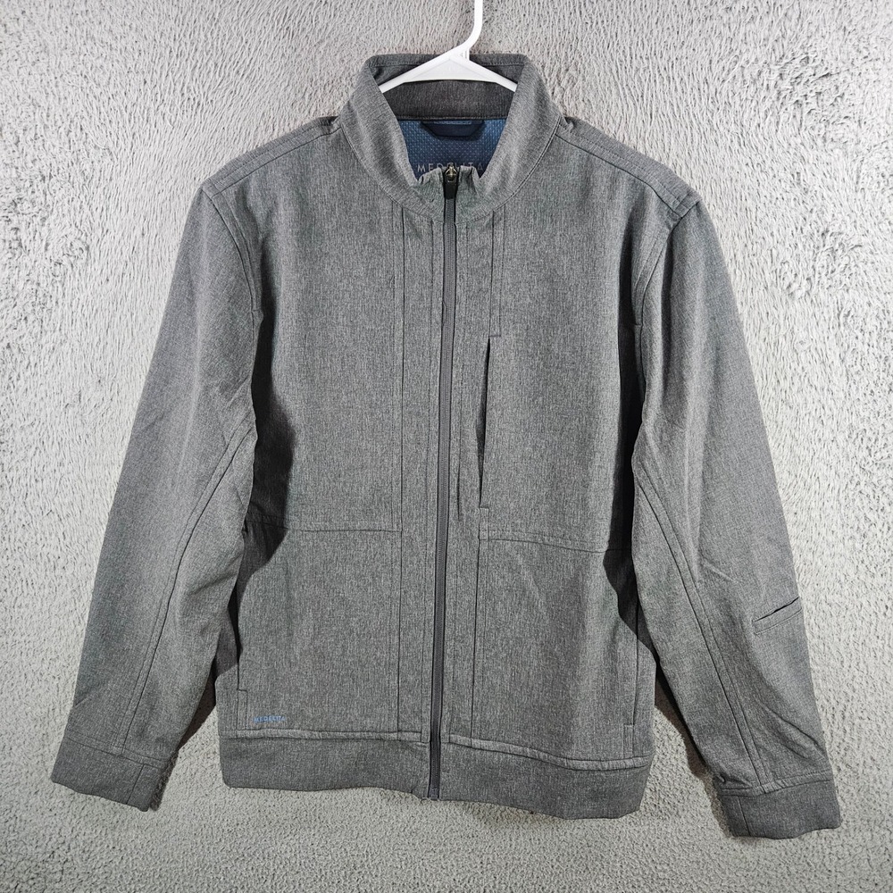 Medelita‎ Quantum Scrub Jacket Mens Gray Full Zip Medical Warm Up Coat Stretch M